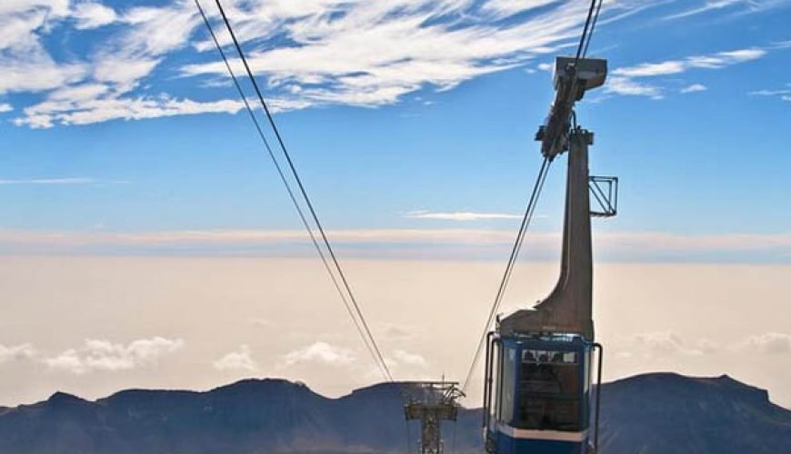 Possible routes on the Tenerife cable car