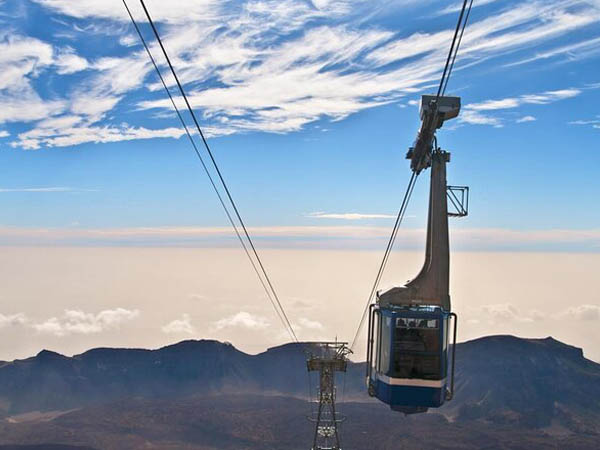 Possible routes on the Tenerife cable car